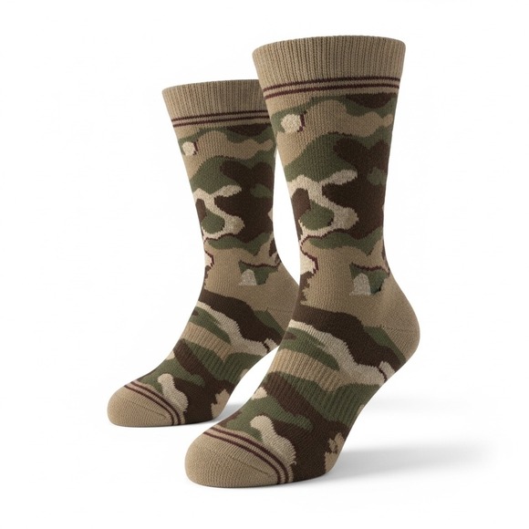 Columbia Other - Columbia Mens 2 Pair Pack Camouflage Fleece Lined Crew Socks Shoe Size 6-12 NWT